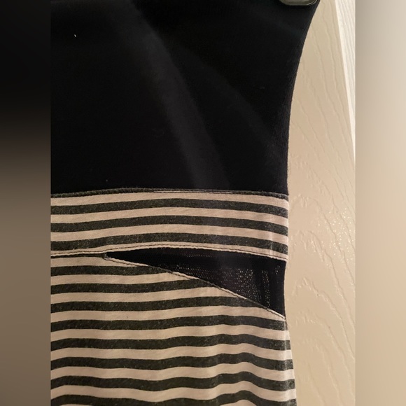 Hurley Strapless Maxi Striped Dress with Mesh Cutouts - Picture 2 of 3